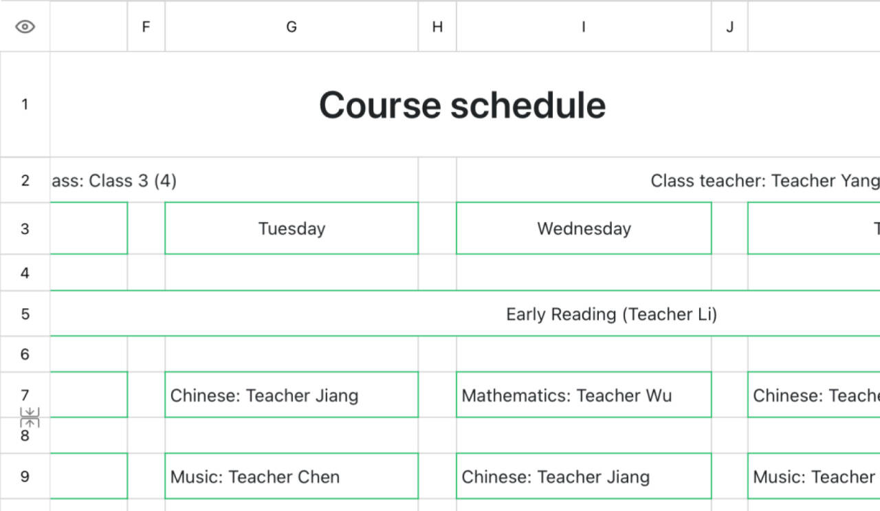 Class schedule 113 1